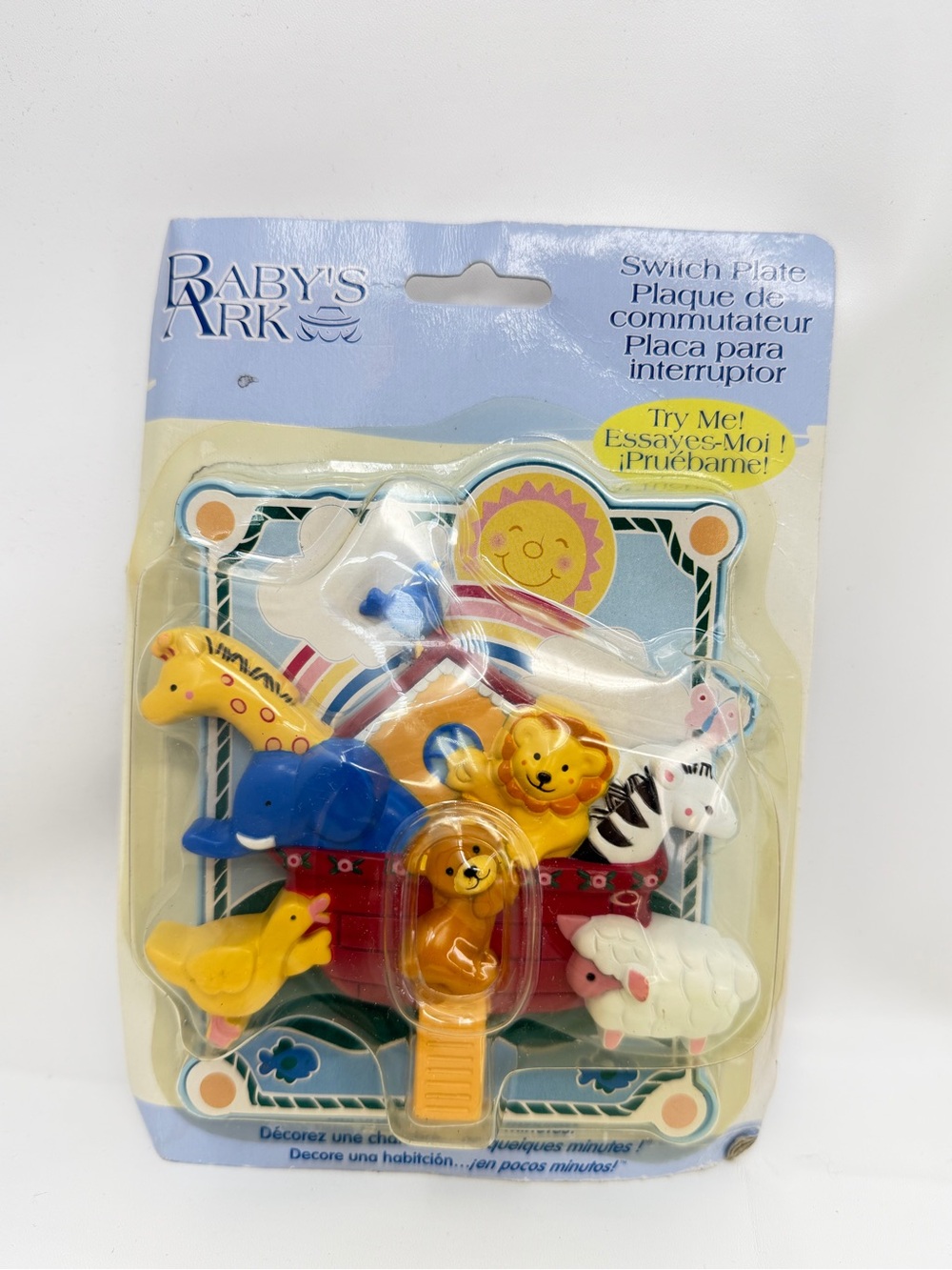 New Baby's Noah’s Ark Switch Plate Cover Child's Room Decor Bible Cute Animals